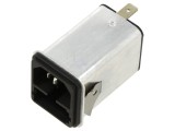 Conector alimentare AC C14, 4A, montare pe panou