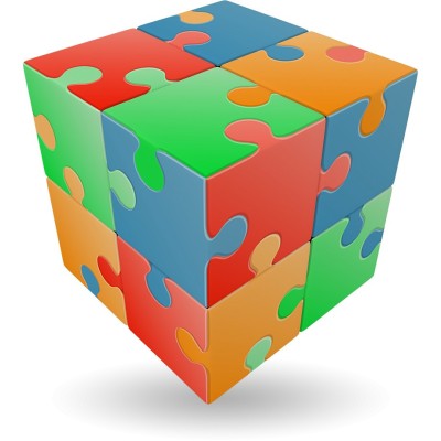 Cub Rubik pentru incepatori, V-Cube, Puzzle foto