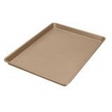 Tava de copt, Gold, Brandani, 45x32.5 cm, otel carbon non-stick