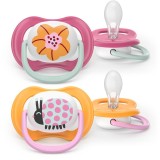 Philips Avent Ultra Air SCF080/27 6-18 m suzetă Girl 2 buc