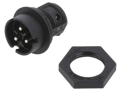 Conector circular soclu tată 3 pini foto