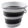 Galeata Pliabila din Silicon si Plastic, cu Maner 5L, Practica si Compacta Alb si Negru