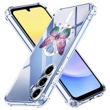 Husa antisoc pentru samsung galaxy a15 - airbag magsafe, 4 col&Egrave;uri ranforsate, c24 - butterflies