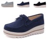 Pantofi Dama Piele Naturala Intoarsa TRULAND cu Franjuri si Platforma 4cm. Comozi si Usori! 36-41