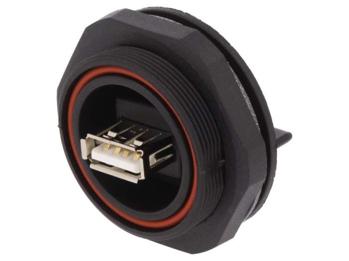 Conector USB A soclu IP68