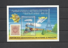 SAO TOME 1978 CENTENAR UPU TRENURI COTA MICHEL 35 EURO foto