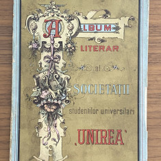 Album literar al Societatii studentilor Unirea carte veche poezie Iulia Hasdeu