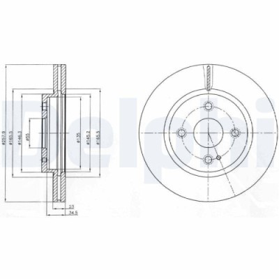 Set discuri frana Fiat 124 Spider (348 ); Mazda 2 (De, Mx-5 4 (Nd), 1.4 (348), 1.3 (DE3FS), 1.3 BiFuel, 1.3 MZR (DE3FS), 1.4 MZR-CD, 1.5 (DE5FS), 1.5 foto