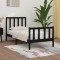 vidaXL Cadru de pat mic single, negru, 75x190 cm, lemn masiv 3105189