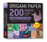 Origami Paper 200 Sheets Marbled Patterns 6&quot;&quot; (15 CM): Tuttle Origami Paper: High-Quality Double Sided Origami Sheets Printed with 12 Different Patter