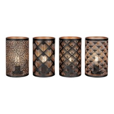 Nata dekor&aacute;ci&oacute;s LED l&aacute;mp&aacute;sok, fekete/r&eacute;z, 60 darabos k&eacute;szlet