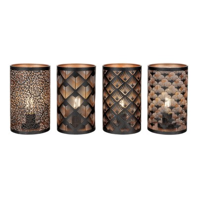 Nata dekor&amp;aacute;ci&amp;oacute;s LED l&amp;aacute;mp&amp;aacute;sok, fekete/r&amp;eacute;z, 60 darabos k&amp;eacute;szlet foto