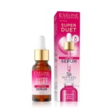 Ser pentru fata cu 5% peptide si colagen pentru efect de lifting Super Duet, 18ml, Eveline Cosmetics