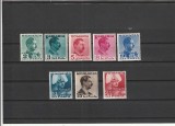 ROMANIA 1940 LP 140 REGELE CAROL II CULORI SCHIMBATE SERIE MNH NESTAMPILATA