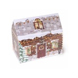Cutie decor Craciun lemn multicolor 24x14x21.5 cm