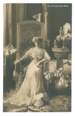 506 - Regina MARIA, Queen MARY, Royalty, Regale - old postcard - used - 1910 foto