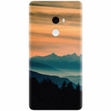 Husa silicon pentru Xiaomi Mi Mix 2, Blue Mountains Orange Clouds Sunset Landscape