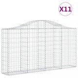 Cumpara ieftin Cosuri gabion arcuite 11 buc, 200x30x100/120 cm fier galvanizat