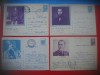 HOPCT LOT 4238 -4 CARTI POSTALE-PERSONALITATI -I L CARAGIALE-NICOLAE BALCESCU-AVRAM IANCU-ALEXANDRU IOAN CUZA-CIRCULATE, Circulata, Printata