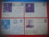 HOPCT LOT 4238 -4 CARTI POSTALE-PERSONALITATI -I L CARAGIALE-NICOLAE BALCESCU-AVRAM IANCU-ALEXANDRU IOAN CUZA-CIRCULATE