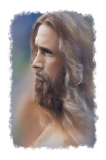 Sticker decorativ Isus Hristos, Multicolor, 85 cm, 11279ST foto