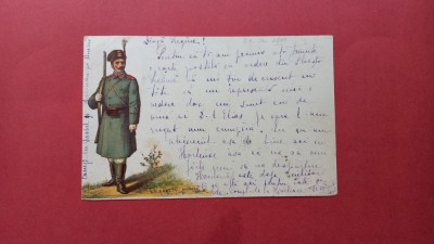 Litho Ploiesti 1890 Infanterist Armata Romana Uniforma Militar Bucuresti SOCECU foto
