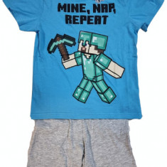 Pijama copii Minecraft Steve Diamond, 5 - 12 ani , ORIGINAL Mojang !!