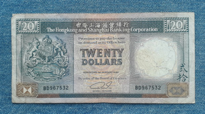 20 Dollars 1989 Hong Kong foto