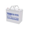 Acumulator pentru UPS sau panouri fotovoltaice TED GEL BA086431, 57Ah, 12V, M6, TED1257 Deep Cycle SafetyGuard Surveillance