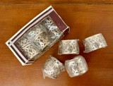 10 INELE DIN METAL ARGINTAT- PENTRU SERVETE D4,5CM