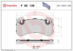 BREMBO P 85 136 PRIME LINE set placute frana,frana disc
