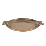 Cumpara ieftin Tava decorativa aluminiu auriu 37x31x3 cm