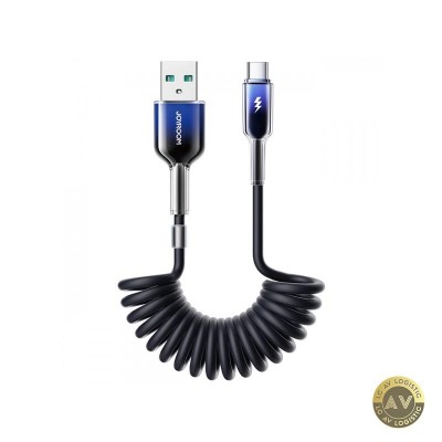 Cablu Date si Incarcare USB-A - USB-C Joyroom S-A43 Crystal 60W 1.5m Negru foto