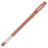 Pix cu gel Uni-ball Signo Noble Metal UM-120NM, 0.8mm,cu capac, corp transparent, scris bronz