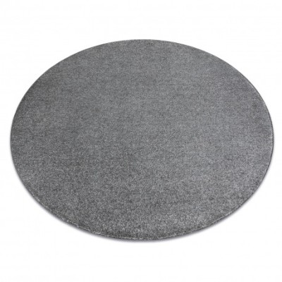 Covor rotund INDUS gri 95 simplu, melange, cerc 150 cm foto