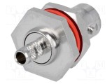 Conector BNC soclu mamă drept 50&Omega; crimpat PTFE AMPHENOL RF