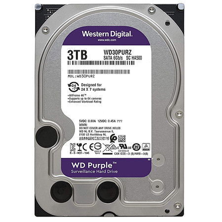 HDD 3TB SATA3 64MB PURPLE SUVEILLANCE WESTERN DIGITAL