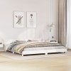 Gossi cadru de pat fara saltea, alb, 180x200 cm, lemn masiv pin