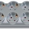 Multipriza Brennenstuhl Primera-Line Technics 10 prize, Intrerupator, 2m, Argintiu