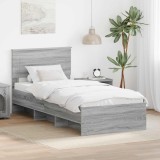 Cumpara ieftin Cadru de pat Sonoma gri 100 x 200 cm Lemn prelucrat