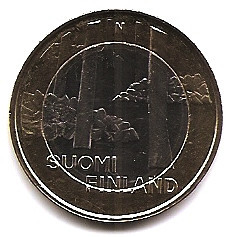 Finlanda 5 Euro 2013 (Provinciile Finlandei - Sammallahdenmaki) Bimetalic KM-198