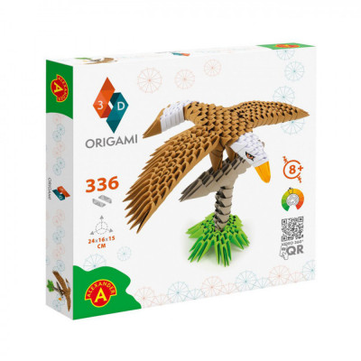 Kit Origami 3D Vultur +8 ani, Alexander Games EduKinder World foto