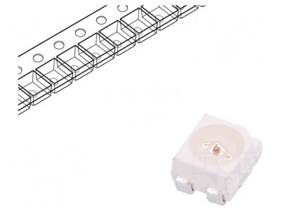 LED SMD 3528 PLCC4 Roșie 3,5x2,8x1,9mm 120&amp;deg; 50mA 630nm - Lumină de Fundal și Iluminat Decorativ foto