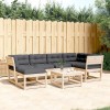 Gossi set canapele de gradina cu perne, 6 piese, lemn masiv de pin