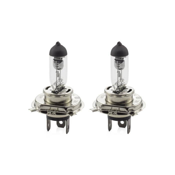 Pachet 2 x Bec Halogen H4 55 60W - 12V (+30% Intensitate Luminoasa, Faza Dubla)