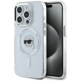 Husa iPhone 15 Pro Max Karl Lagerfeld IML MagSafe, Karl`s Head, KLHMP15XHLSKIH