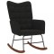 vidaXL Scaun balansoar, negru, catifea 4016838