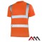 Tricou fluorescent cu dungi reflectorizante T-REF portocaliu
