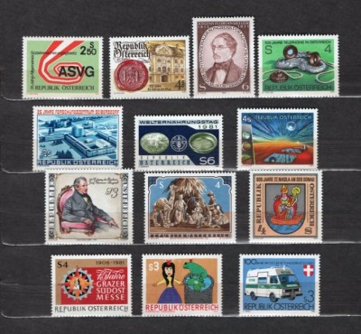 AUSTRIA 1981 - ANIVERSARI, PERSONALITATI. 13 SERII NESTAMPILATE, R30 foto