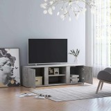 Cumpara ieftin Dulap TV, gri beton, 120x34x37 cm, lemn prelucrat